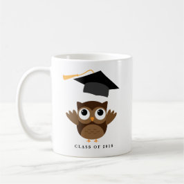 Caneca De Café Formando de Coruja Cheerful | Classe de graduação