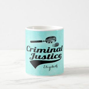 Caneca De Café Formando de justiça de Criiminal do monograma