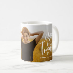 Caneca De Café formando de tipografia moderna da aquarela