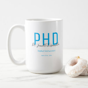 Caneca De Café Formando Keepsasaame Azul Nome Preto PhD