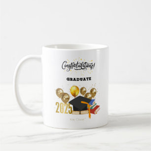 Caneca De Café Formando Mug 2025 - Acentos Dourados por Kay Clove