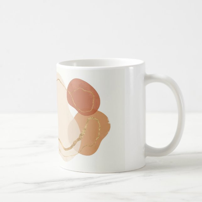 Caneca De Café Formas Abstratas Boho (Direita)