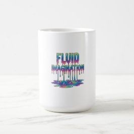 Caneca De Café Formas Abstratas Fluídas da Imaginação