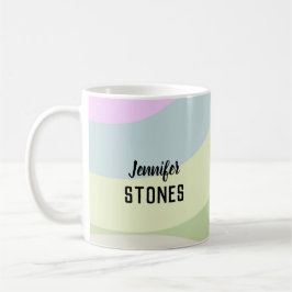 Caneca De Café formas abstrato coloridas