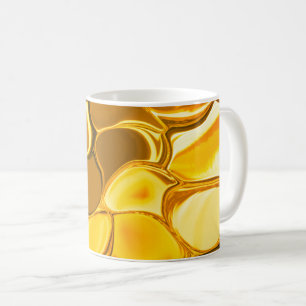 Caneca De Café Formas arredondadas em cor de ouro, muito douradas