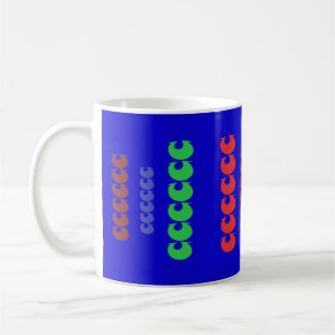 Caneca De Café Formas de arte alta em azul real