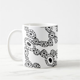 Caneca De Café Formas de Blob de Círculo Aleatório Abstrato