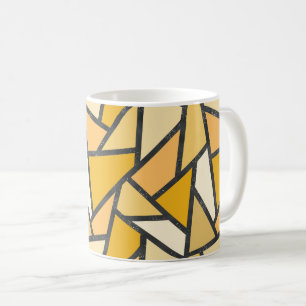 Caneca De Café Formas de vidro coloração amarela