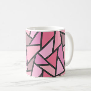 Caneca De Café Formas de vidro coral manchado