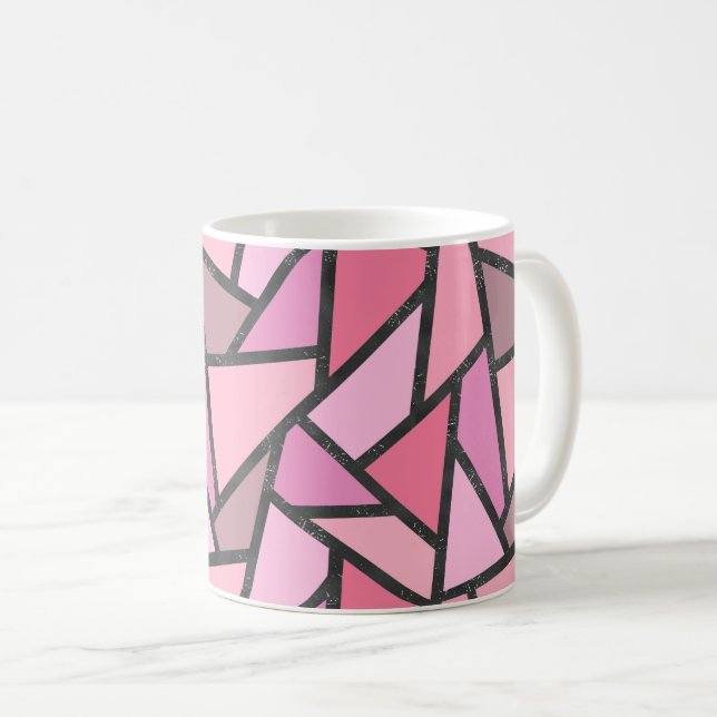 Caneca De Café Formas de vidro coral manchado (Frente Esquerda)