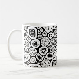 Caneca De Café Formas Disformes Aleatórias de Arte Abstrata