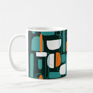 Caneca De Café Formas Geométricas abstrato, Estilo Vintage.