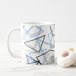 Caneca De Café Formas geométricas em giz sobre branco