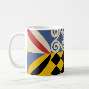 Caneca De Café Formas geométricas retrô: azulejos Azulejos.