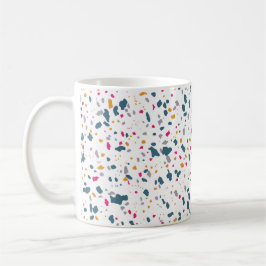 Caneca De Café Formas modernas azules y rosas
