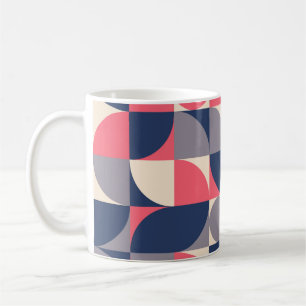 Caneca De Café Formas modernas e padrão geométrico sem costura