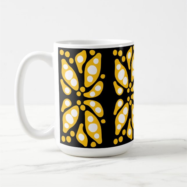 Caneca De Café Formas orgânicas fluxo abstrato (Esquerda)