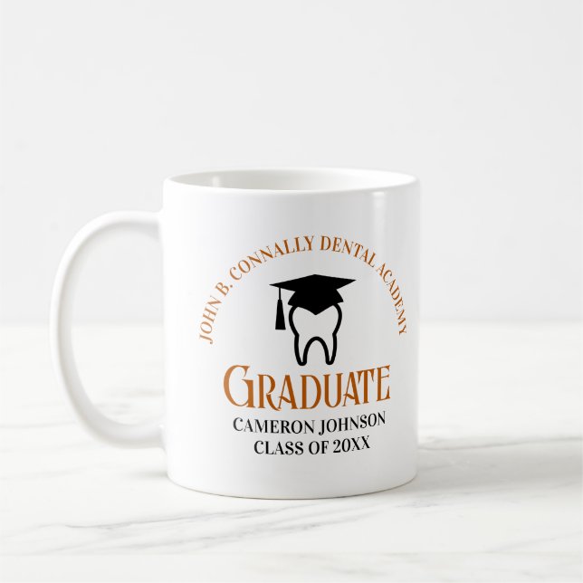 Caneca De Café Formatação de Dentista Personalizada da Escola Sec (Esquerda)