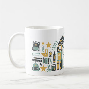 Caneca De Café Formatura Arco Geométrico Retrô Personalizado