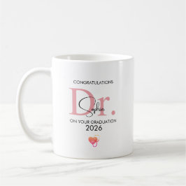 Caneca De Café Formatura de Doutor Personalizado Nome Turma 2026