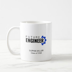 Caneca De Café Formatura de Engenheiro Futuro Personalizada