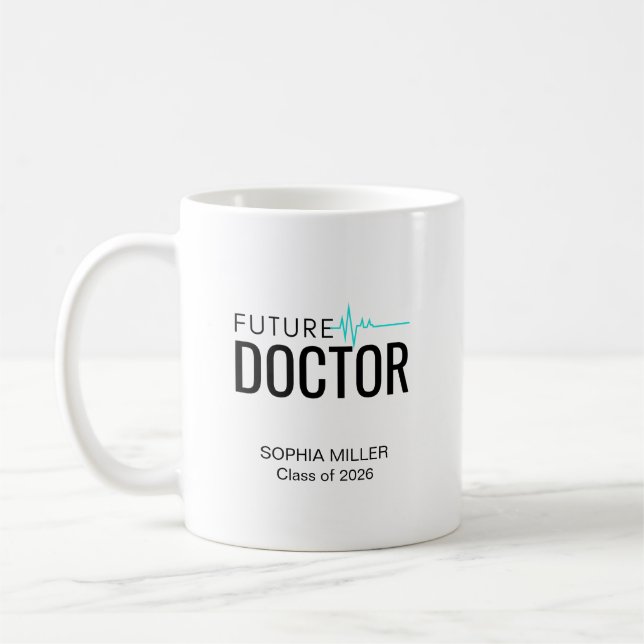 Caneca De Café Formatura de Médico Futuro Personalizada (Esquerda)