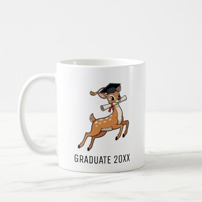Caneca De Café Formatura de Veado Personalizada (Esquerda)