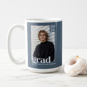 Caneca De Café Formatura em Foto Personalizada Azul 2026