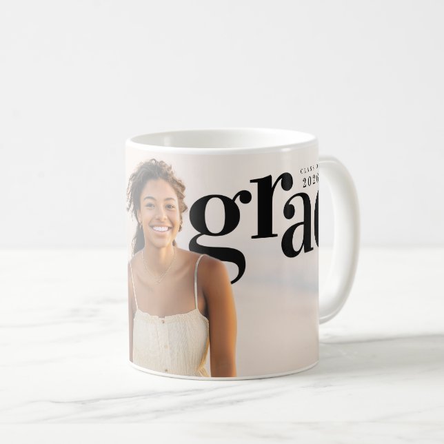Caneca De Café Formatura Grad PhotoPop Editorial Suave (Frente Esquerda)