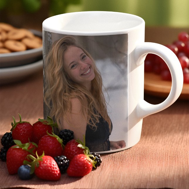Caneca De Café Formatura Personalizada Moderna com 2 Fotos (Criador carregado)