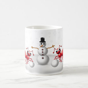 Caneca De Café formigas da neve