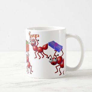 Caneca De Café formigas do Natal