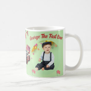 Caneca De Café Fórmula 1 Carro de Corrida Vermelho e Preto Foto