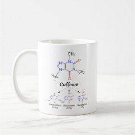 Caneca De Café Fórmula C₈H₁₀N₄O₂, Estrutura Química da Cafeína