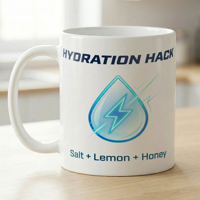 Caneca De Café Fórmula de Limão Sal Mel Hidratação Hack (Criador carregado)
