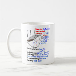 Caneca De Café Fórmula e estrutura do café, Cafeína