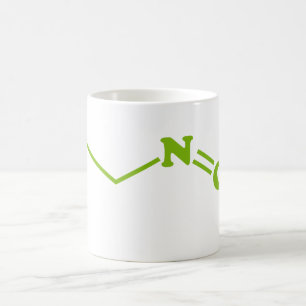 Caneca De Café Fórmula Molecular Wasabi Allyl Isotiocianato