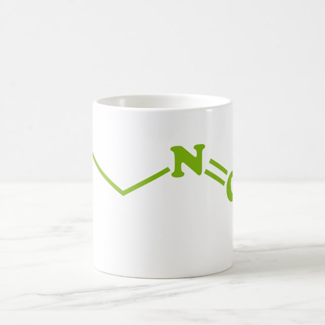Caneca De Café Fórmula Molecular Wasabi Allyl Isotiocianato (Centro)