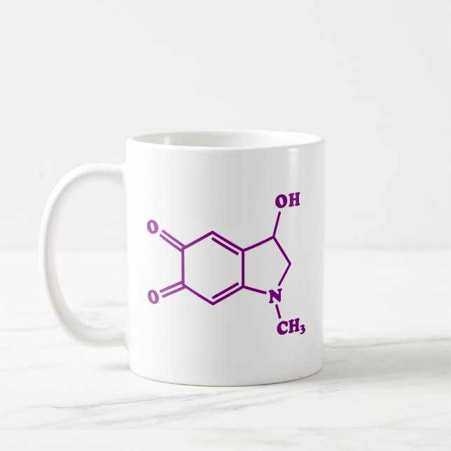 Caneca De Café Fórmula Química Molecular Adrenocromática (Esquerda)