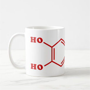 Caneca De Café Fórmula Química Molecular de Dopamina