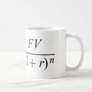 Caneca De Café Fórmula "Valor do dinheiro no tempo"