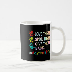 Caneca De Café Fornecedor de creche de amor cuidado infantil laço