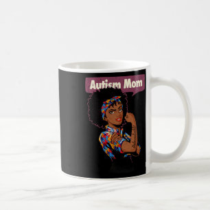 Caneca De Café Forte Autismo Mãe Consciência Sobre Mãe Negra