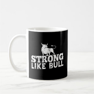 Caneca De Café Forte Como Um Bodybuilding Touro