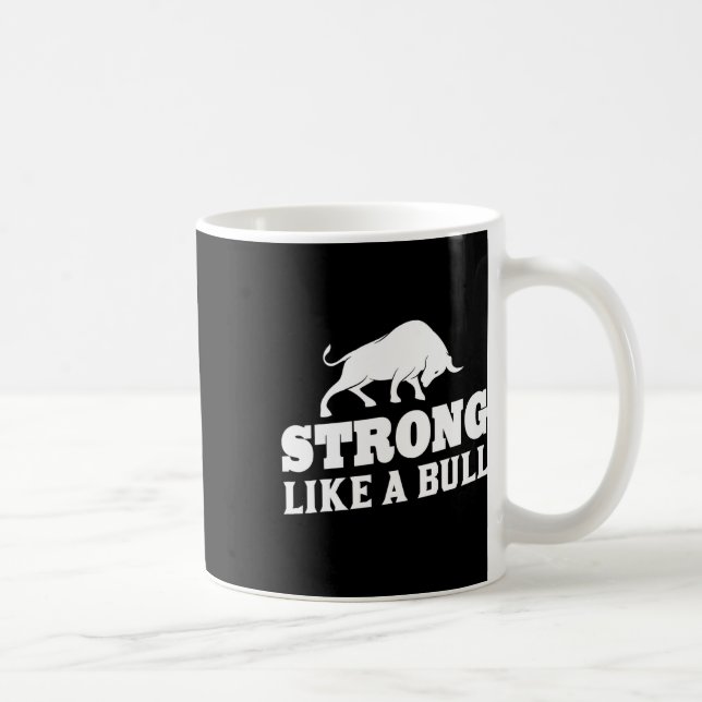 Caneca De Café Forte Como Um Bodybuilding Touro Poderoso 9 (Direita)