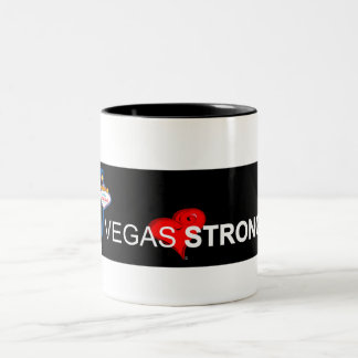 Caneca de café forte do tom do preto dois de Vegas