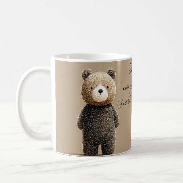 Caneca De Café "Forte, gentil e crescendo todos os dias."  (Esquerda)