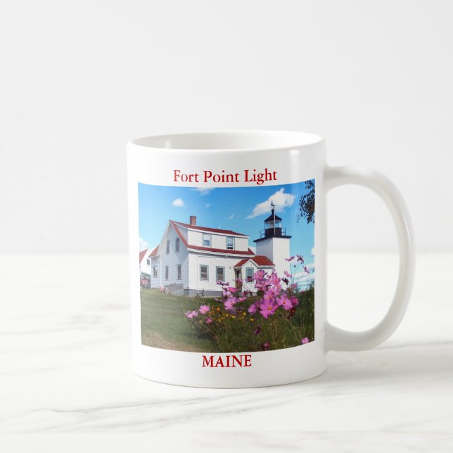 Caneca De Café Forte Point Light, Maine Mug (Direita)