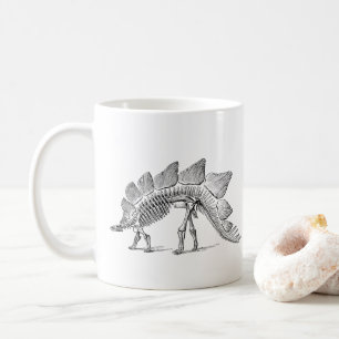 Caneca De Café Fóssil de esqueleto de dinossauro Stegosaurus