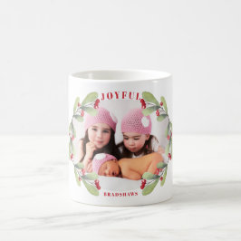 Caneca De Café Foto alegre de Natal Mistletoe Holiday